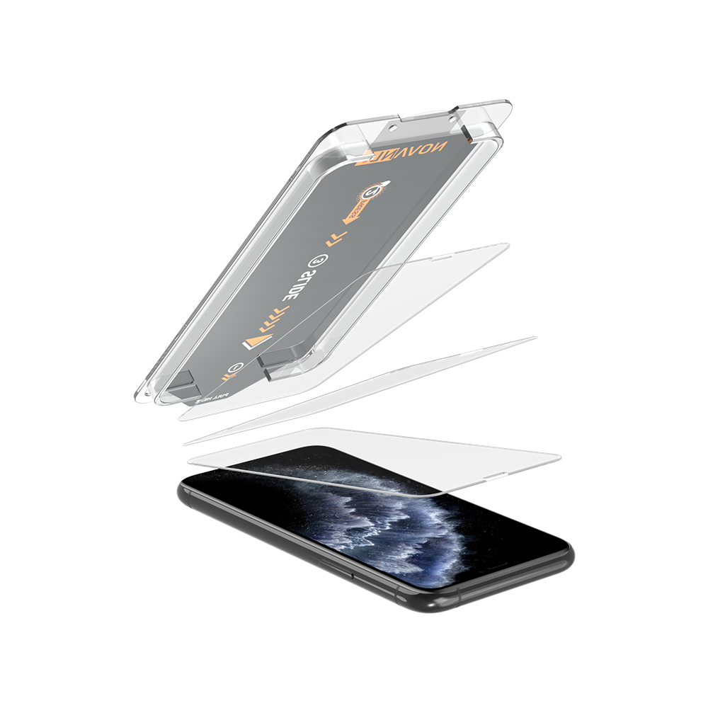 NOVANL 3-Pack Screen Protectors voor iPhone 11 Pro met Installatiekit