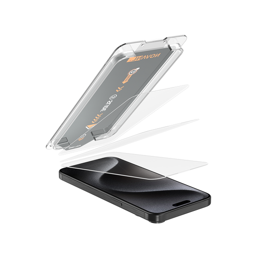 NOVANL 3-Pack Screen Protectors voor iPhone 15 met Installatiekit