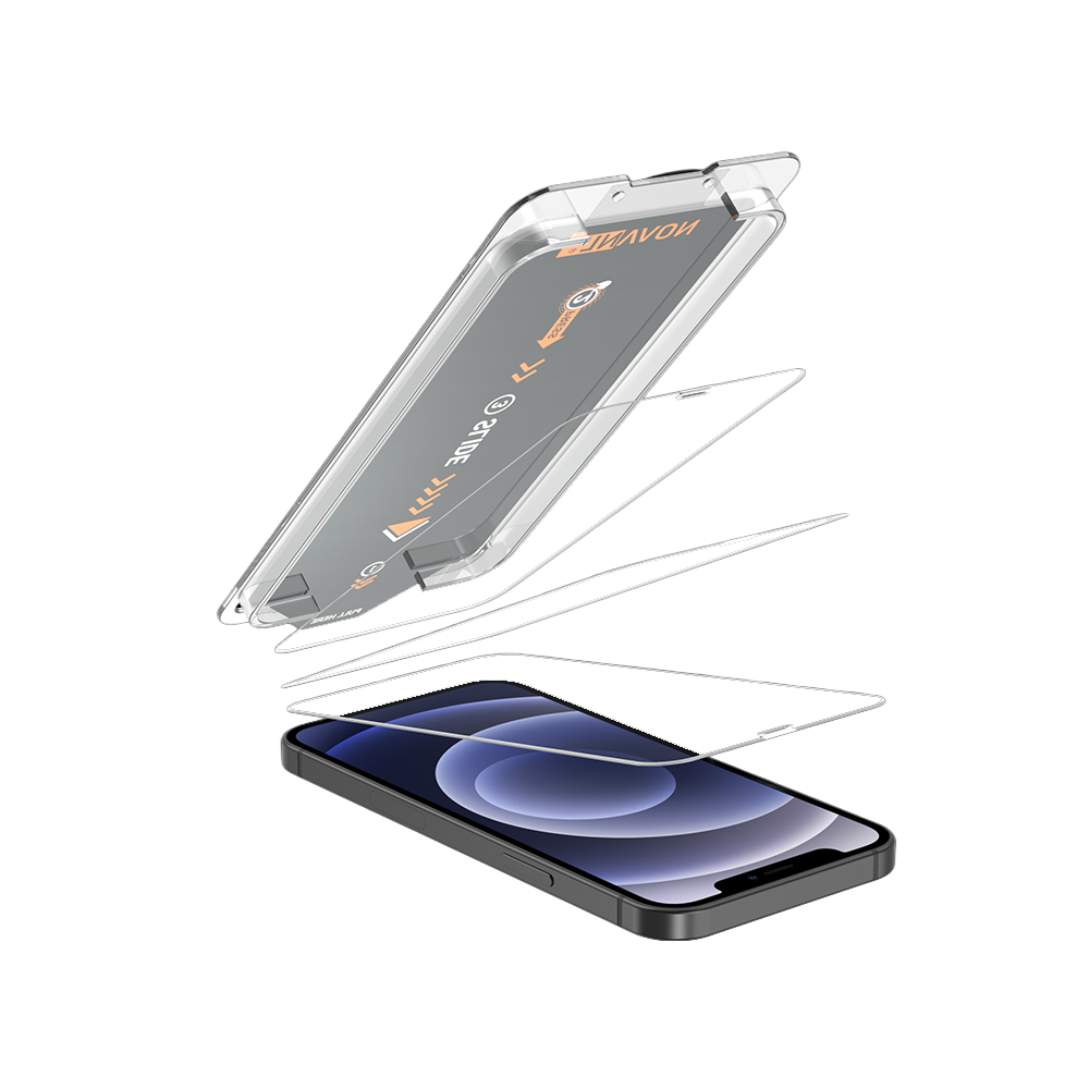NOVANL 3-Pack Screen Protectors voor iPhone 12/12 Pro met Installatiekit