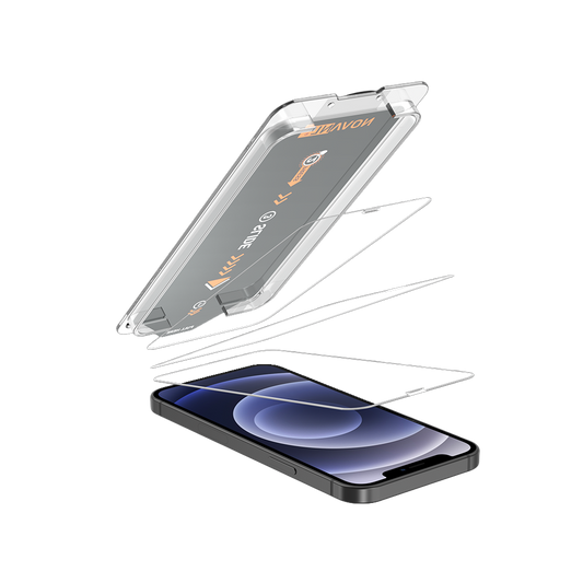 NOVANL 3-Pack Screen Protectors voor iPhone 12/12 Pro met Installatiekit