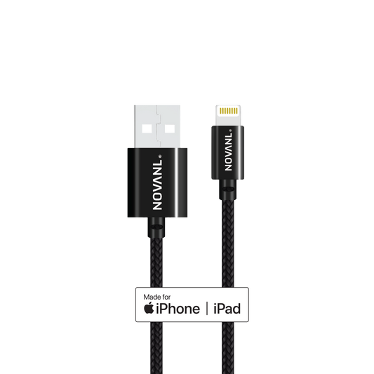 NOVANL SpeedCharge Pro 1M USB-A naar Lightning (MFI-gecertificeerd)