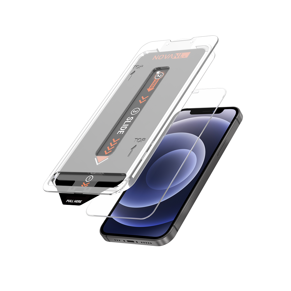 NOVANL 3-Pack Screen Protectors voor iPhone 12 Mini met Installatiekit
