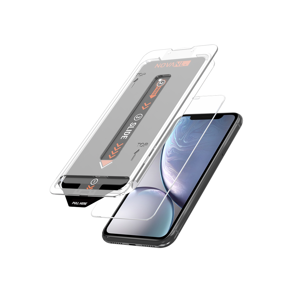 NOVANL 3-Pack Screen Protectors voor iPhone XR met Installatiekit