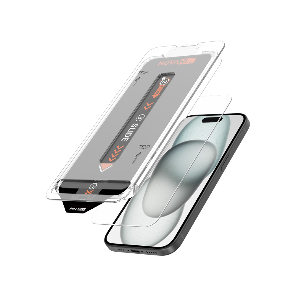 NOVANL 3-Pack Screen Protectors voor iPhone 16 met Installatiekit