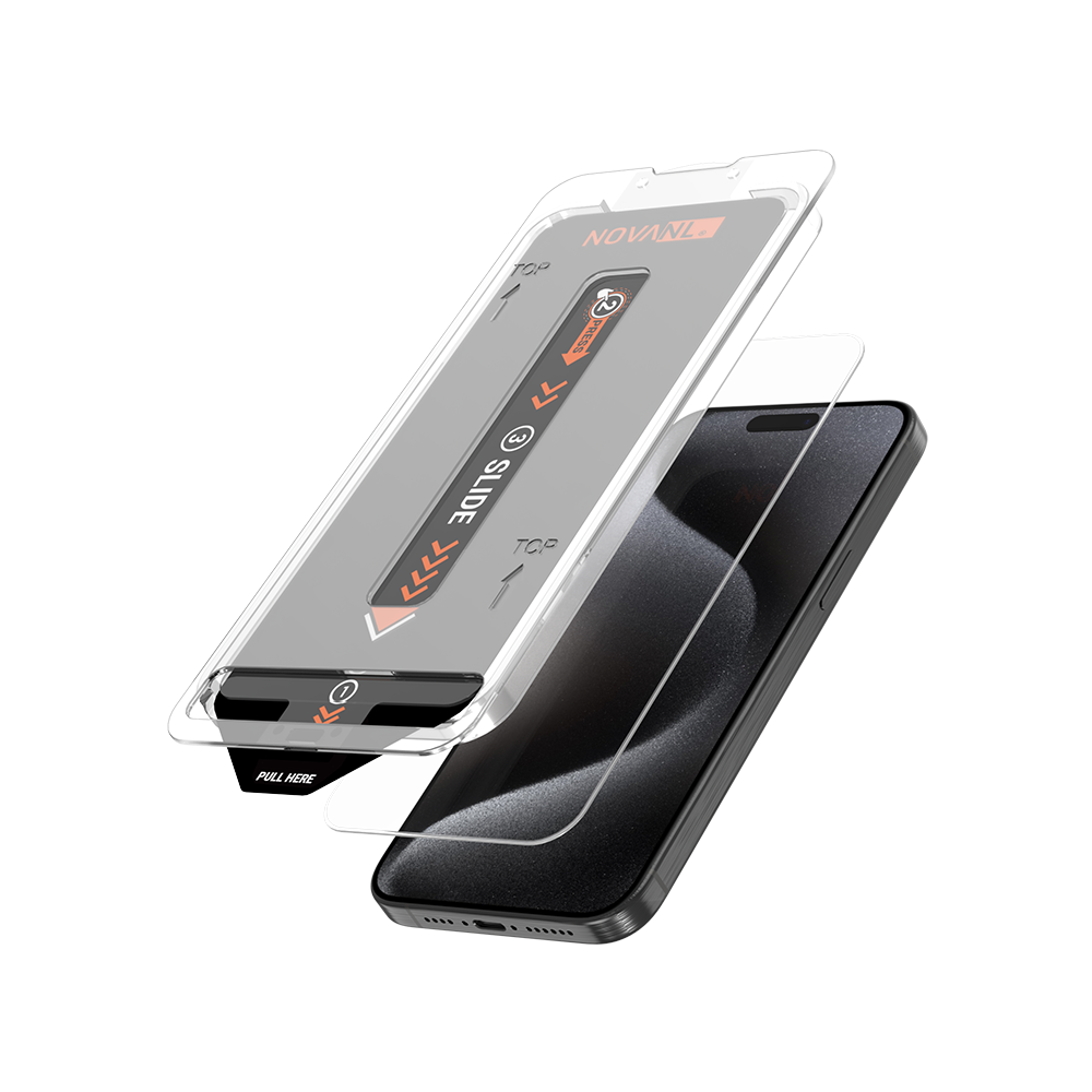 NOVANL 3-Pack Screen Protectors voor iPhone 15 Pro met Installatiekit