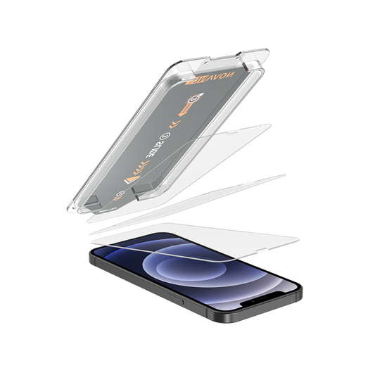 NOVANL 3-Pack Screen Protectors voor iPhone 12 Pro Max met Installatiekit