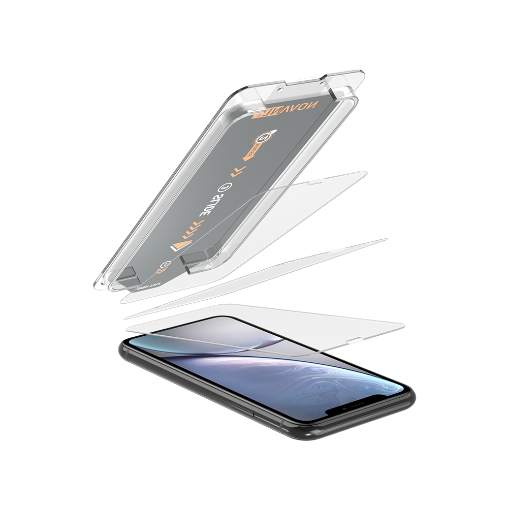 NOVANL 3-Pack Screen Protectors voor iPhone XR met Installatiekit