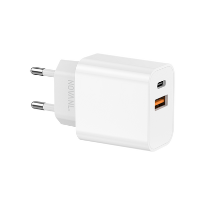 NOVANL ProCharge 20W USB-A & USB-C (Dubbele Poort) Adapter