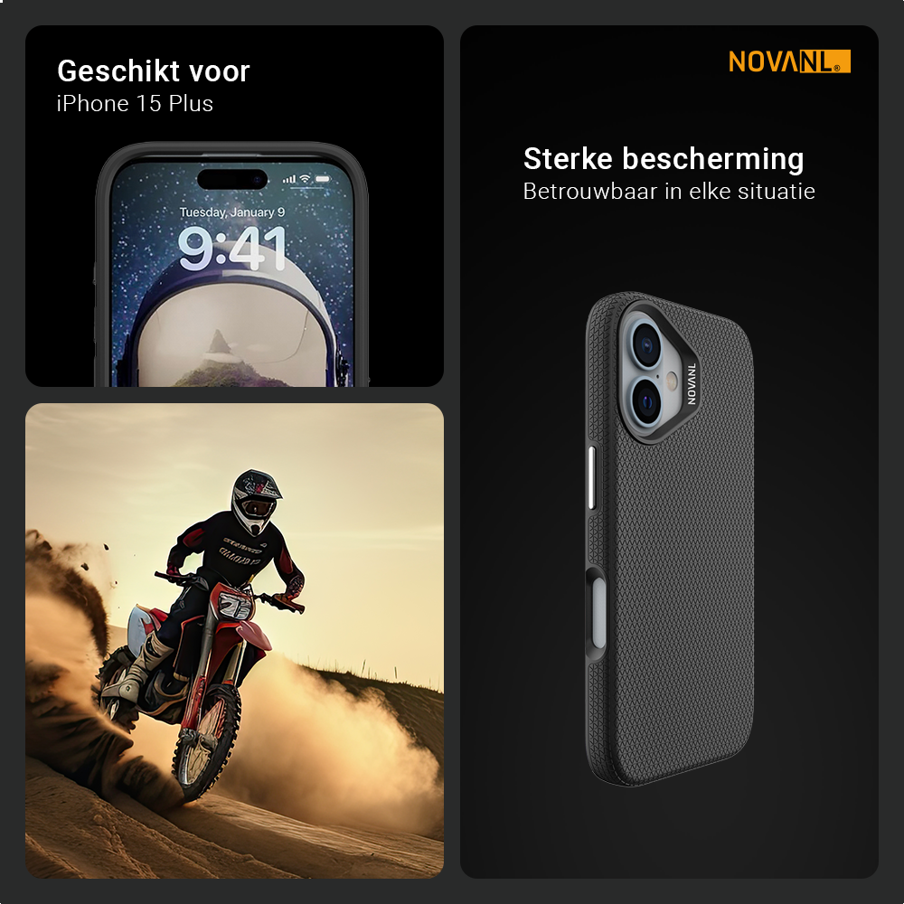 NOVANL GripArmor Hoesje voor iPhone 15 Plus