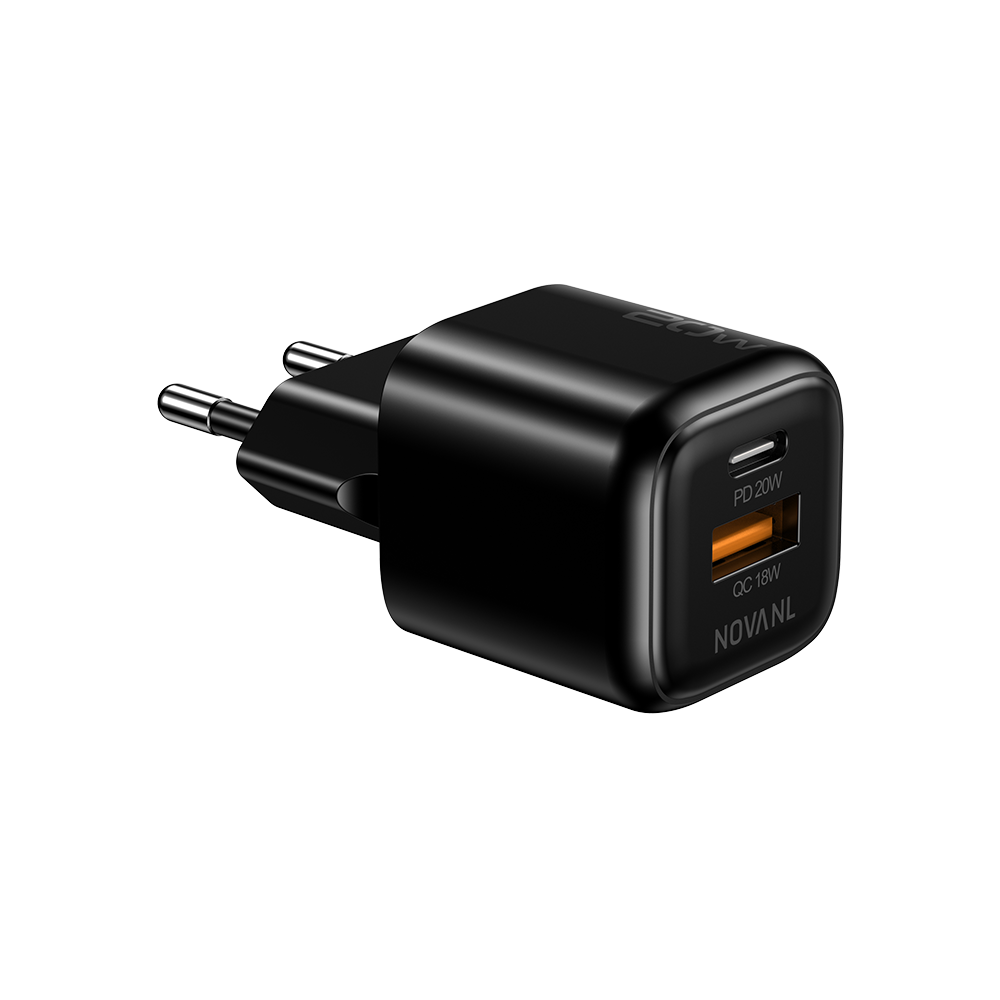 NOVANL GaNCharge 20W USB-A & USB-C (dubbele poort) Adapter