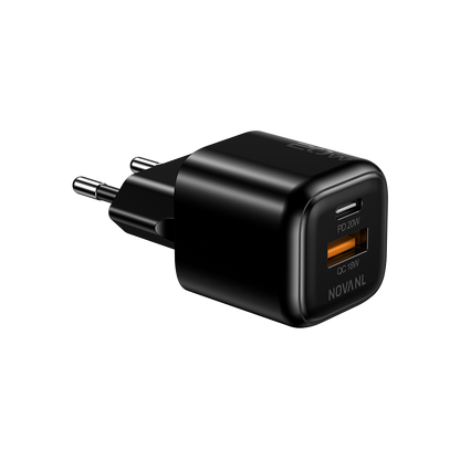 NOVANL GaNCharge 20W USB-A & USB-C (dubbele poort) Adapter