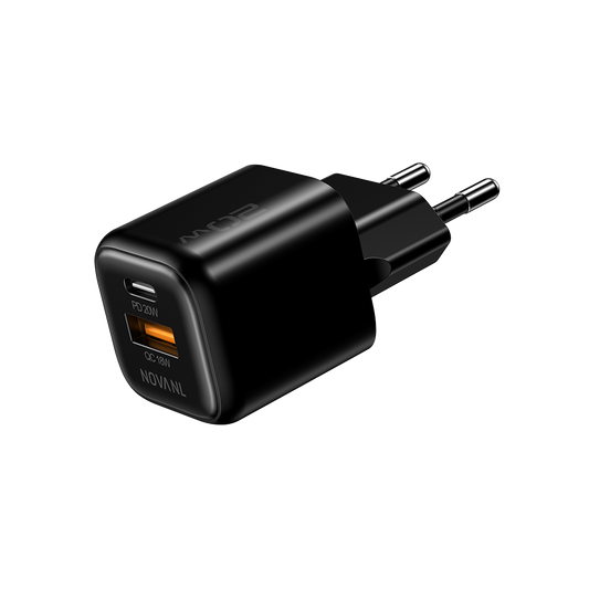 NOVANL GaNCharge 20W USB-A & USB-C (dubbele poort) Adapter