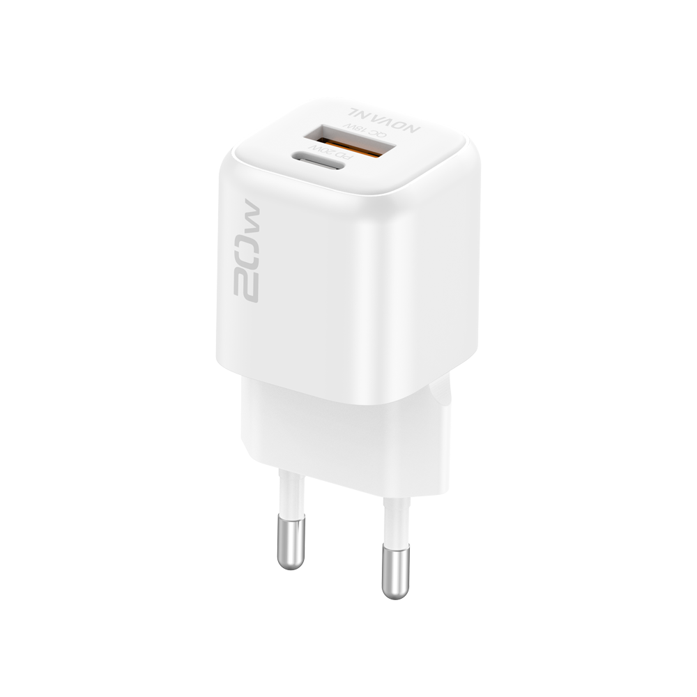 NOVANL GaNCharge 20W USB-A & USB-C (dubbele poort) Adapter