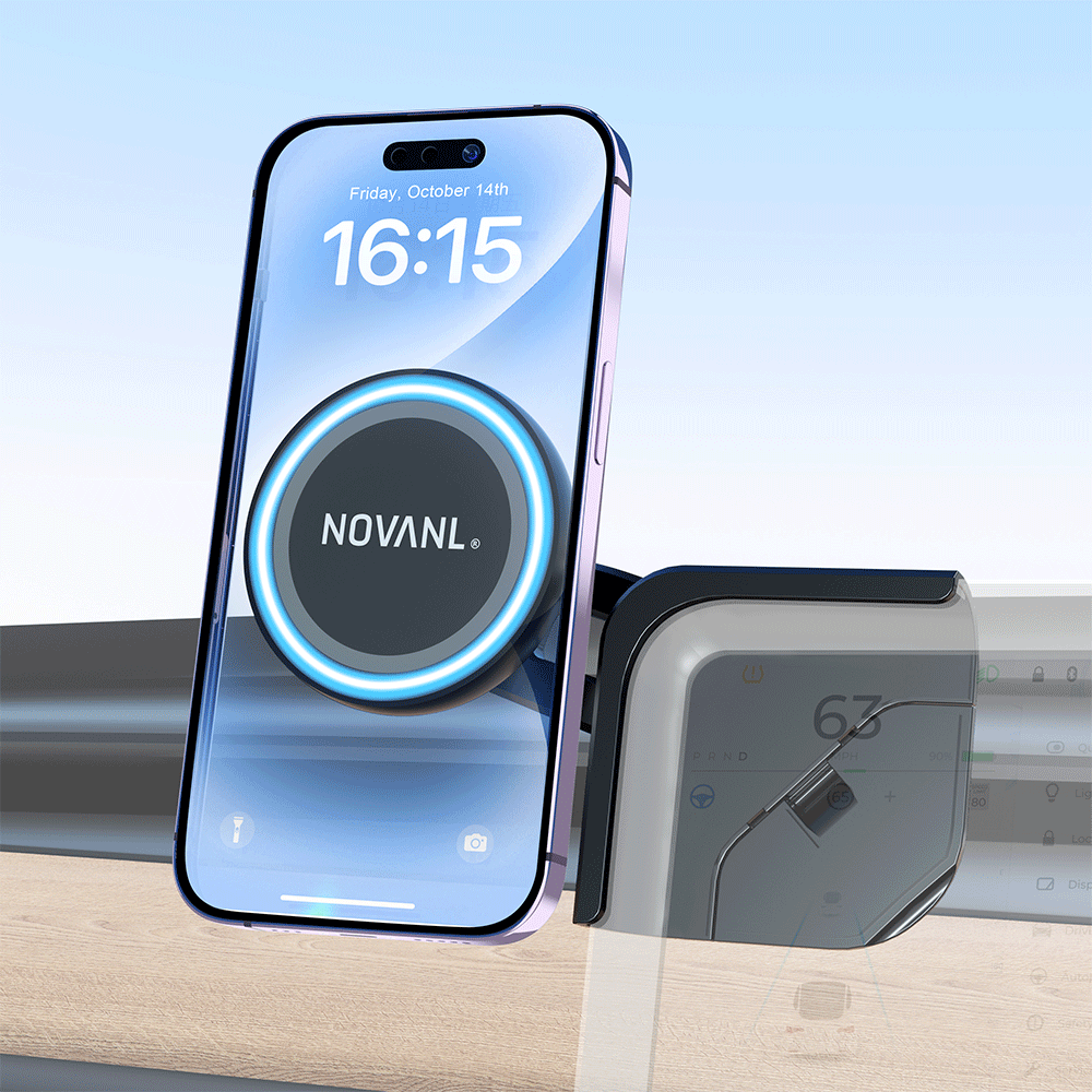 NOVANL MagLock Nikola Zelfklevende Telefoonhouder (voor Tesla-modellen 2022)